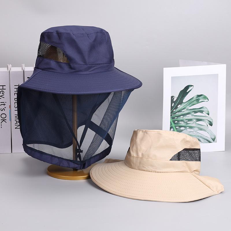Men's Outdoor Mosquito Protection Fishing Hat with Face Shield and Bee Protection Mesh Mask.
