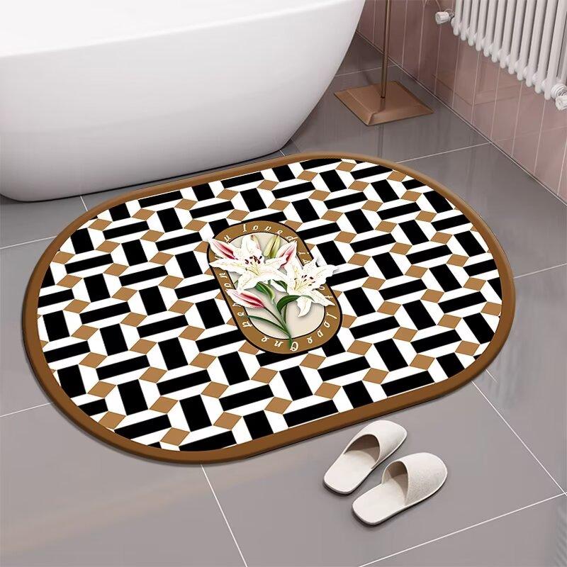 Diatom Mud Cushion, Absorbent Mat, Toilet Entrance Non-Slip Floor Mat, Bathroom Floor Mat, Toilet Entrance Carpet