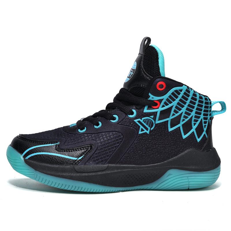 

Students breathable mesh anti-splashing sports shoes youth wear-resistant shock absorption non-slip professional practical training basketball shoes 40