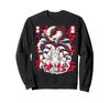 Japanese Dragon Fox Nine-Tailed Fox Mythology Great Wave Art Sweatshirt
