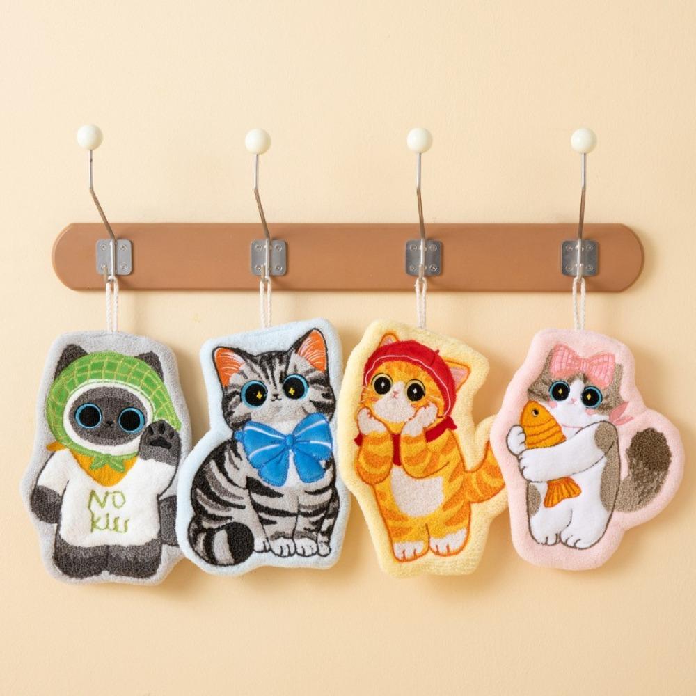 Soft Hand Towel Coral Fleece Washcloth High Quality Toilet Handkerchief  Kitchen