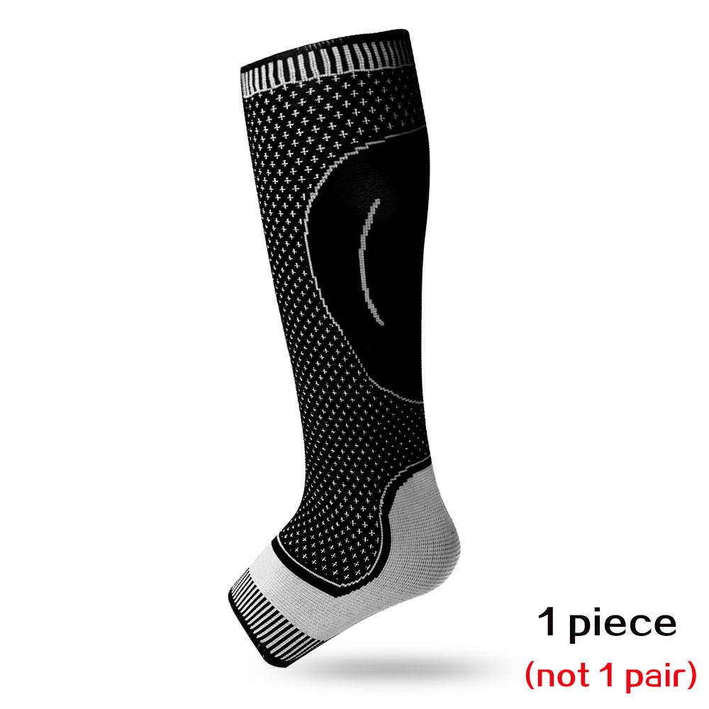 1 Paio Calzini Compressivi da Corsa Supporto Ortopedico Alti al Ginocchio Protezione Polpaccio Caviglia Per Calcio Sci Varici