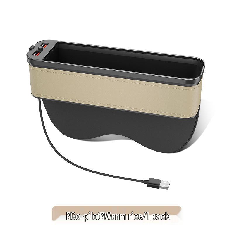 Car Seat Gap Organizer with Light & Charging Function