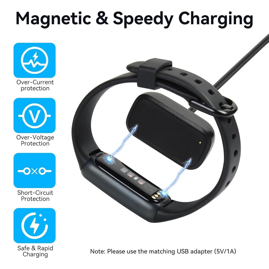 2 Pack for Fitbit Charge 5 / Charge 6 / Luxe USB Smartwatch Charger Replacement Charger