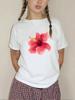 Blumengedrucktes T-Shirt Polynesische Hibiskus Monstra T-Shirt Modisches Damen-T-Shirt Harajuku Street Clothing Y2k Top Grafik