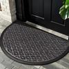 European Half-Round Dirt-Resistant Entrance Mat – Non-Slip Mud Scraper Rubber Carpet