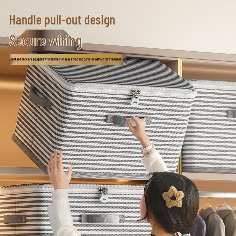 Large Foldable Storage Box with Lock for Clothes and Toys
