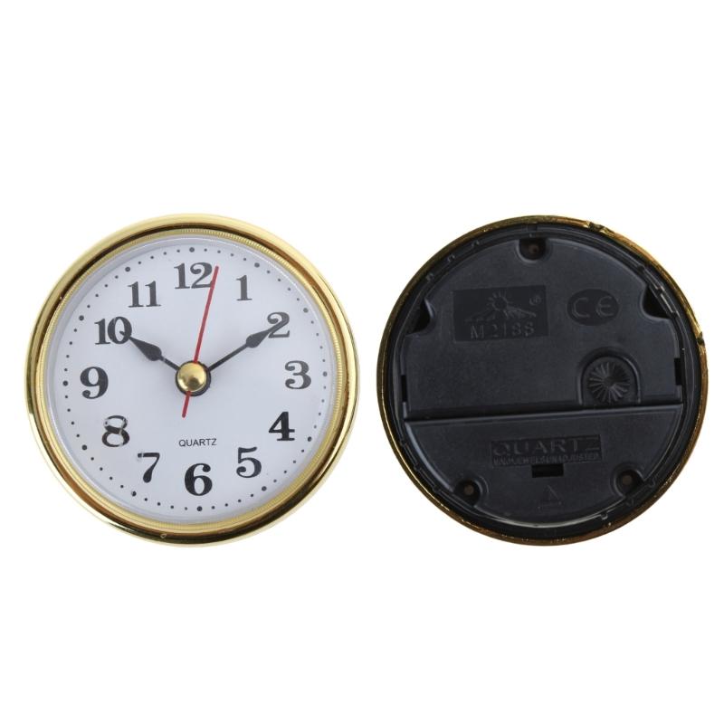 Mini Clock Insert Round Clocks Quartz Movement 2-1/2 65mm Diameter Clock Head Arabic Numerals DIY Crafts for Home