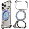 Z Case for IPhone 17 Pro Max Air Phone Cases Frameless Metal Rotating Magnetic Kickstand Protective Cover Shockproof Thin Bumper