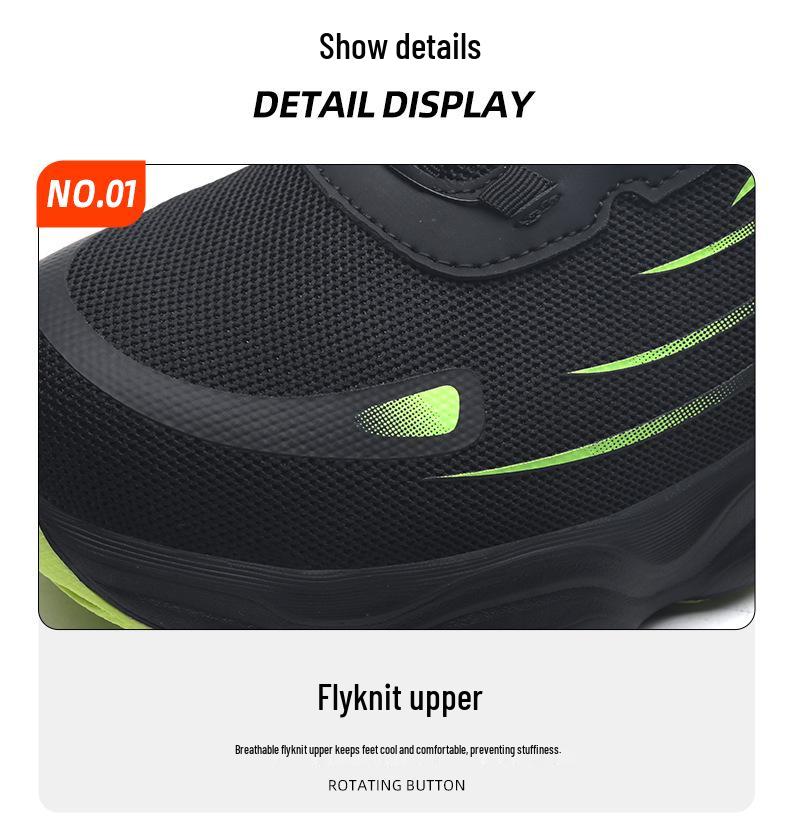 Steel Toe Breathable Fly-Knit Safety Shoes: Lightweight, Anti-Smash & Anti-Puncture with Convenient Rotary Fastening