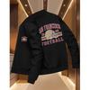 Mens Winter Fleece Lined Cotton Jacket Slim Fit Stand Collar Sport Coat With Graphic Prints European Size