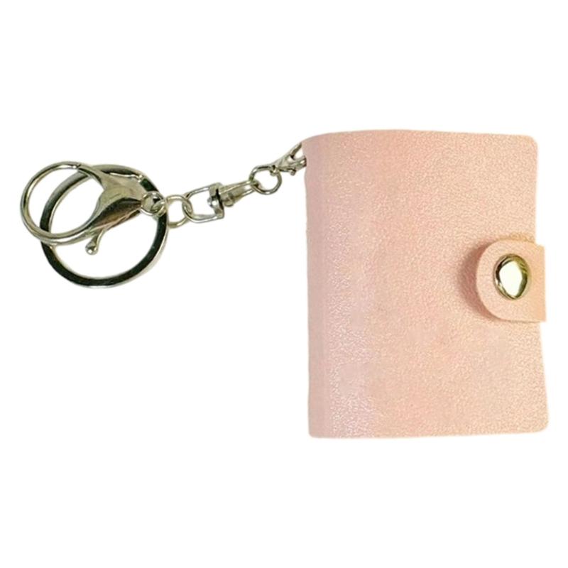 Photocard Binder Album Mini Photo Album with Keychains Mini Photo Card Books Holder with Pendants DIY Keychian 40 Pocket