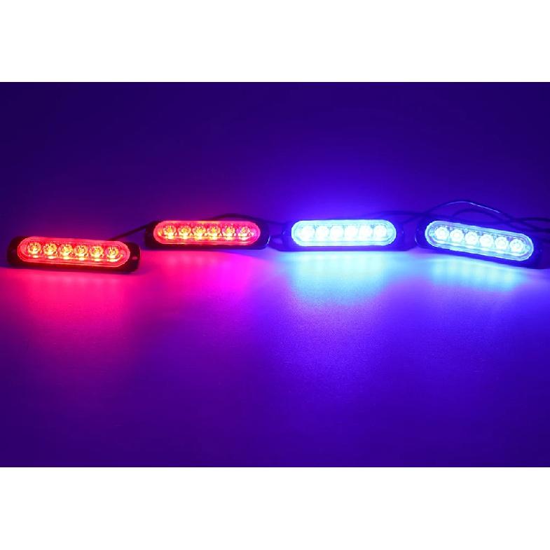 4 in 1 Car Front Grille Lighting Police LED Emergency Strobe Warning Lights Fireman Flash Beacon Signal Lamp Yellow White 12V