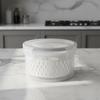 Round Food Container with Colander Microwave Safe Refrigerator Produce Storage with Lid Airtight Produce Crisper Box Leakproof