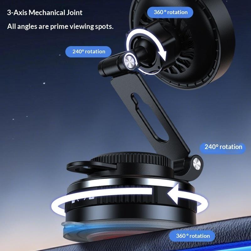 Car Magnetic Wireless Charging Mobile Phone Holder Fast Charging Turbine Air Cooling Car Wireless Charger
