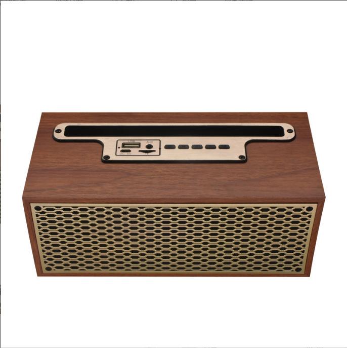 Retro Wooden Bluetooth Speaker with High-Volume Subwoofer Output,Portable Outdoor Music Player Campin,Reading Home Desktop Setup
