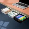 Slide Buckle Drawer Storage Box Space Saving Hidden Office Organizer  Table Under