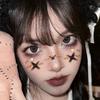 10 Stück Halloween Vampir Fledermaus Falsche Sommersprossen Temporäre Tattoo Aufkleber Für Kind Frau Heißfolienprägung Sommersprossen Make-up Party Gesichts-Make-up