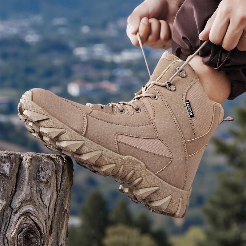 Winter Men Ankle Boots Comfortable Warm Mens Hiking Climbing Shoes Outdoor Cotton Work Boots Non-Slip Waterproof Zapatillas Male
