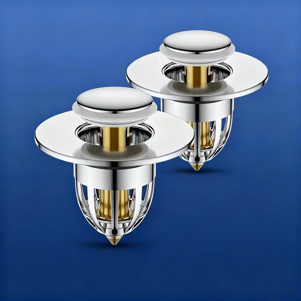 99% Universal All Messing Pop-Up Sprett Kjerne Basin Avløpsfilter Hårfanger Vask Sil Badekarstopper Badekarplugg Baderomsverktøy