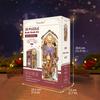 Tonecheer Book Nook 3D DIY Miniaturní dům Dřevěný Kniha Knihovna DIY Sada pro Začátečníky a Dárek k Narozeninám Sada, Puzzle, Sada, Zarážky na Knihy, Stojánek,