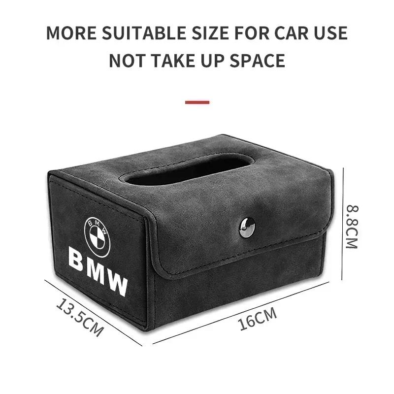 Portable Car Tissue Box For BMW M M3 M5 F10 F30 F20 E28 E30 E34 E36 E39 E46 E91 Performance X1 X2 X5 Auto Goods Accessories