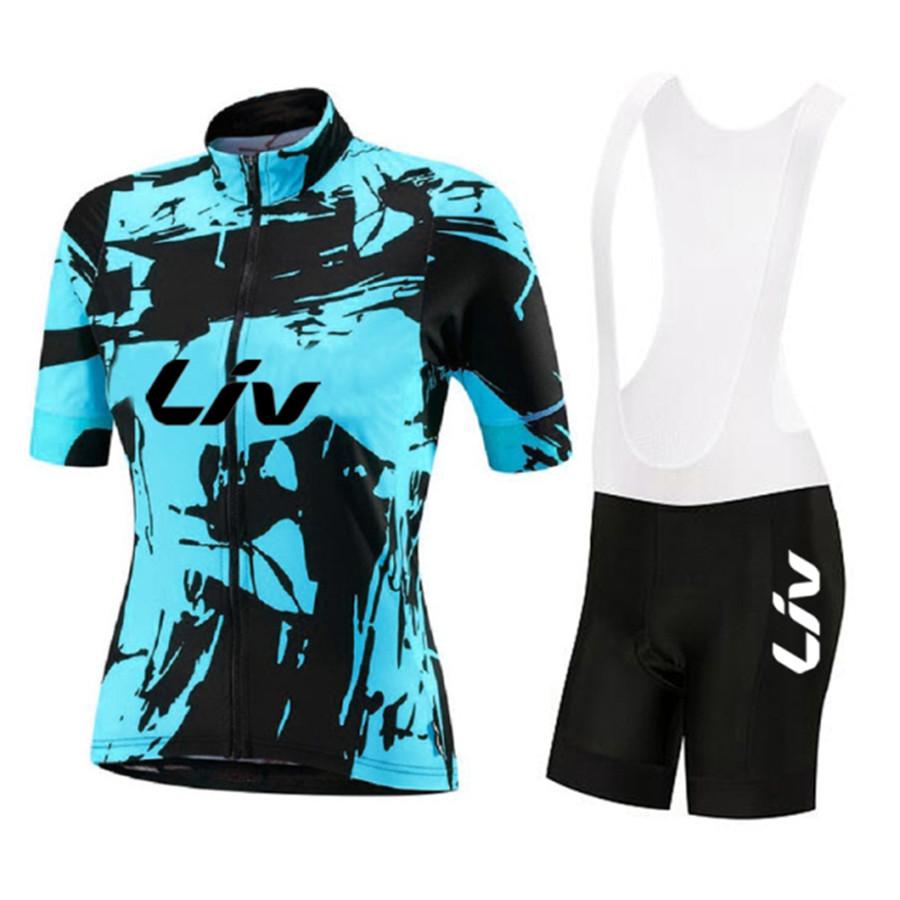 Women Short Sleeve 2026 Summer Breathable Cycling Suit Set Road Bike Jersey Set BIB Gel Shorts Sport Suit Female Bicycle Clothes MTB Dress