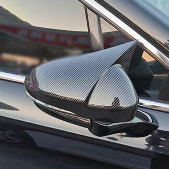Fits Ford Fiesta Mk7 2012-16 Carbon Black Rearview Door Side Mirror Cover Caps