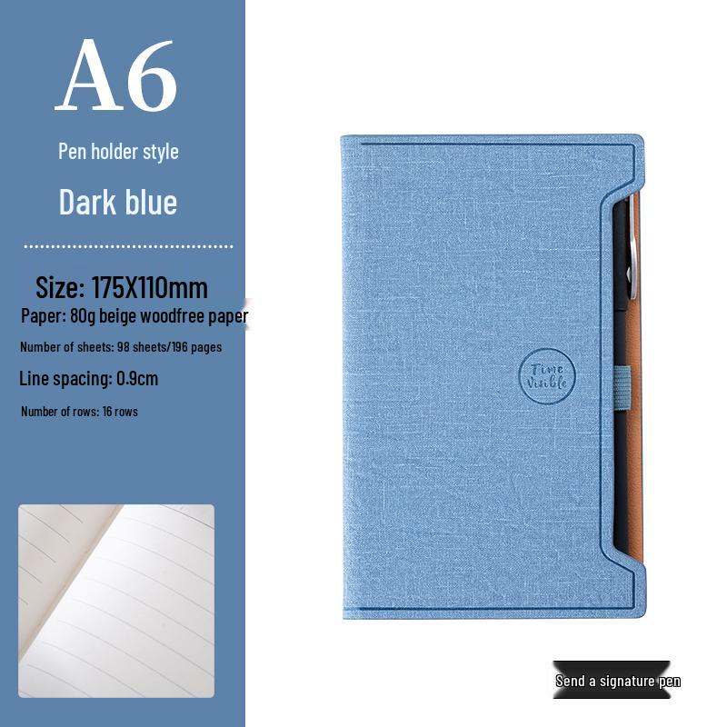 A5 Hardcover Notebook with Pen Loop, 2025 Diary, B5 Notebook, and A6 Pocket Notebook - High-Value Business Set