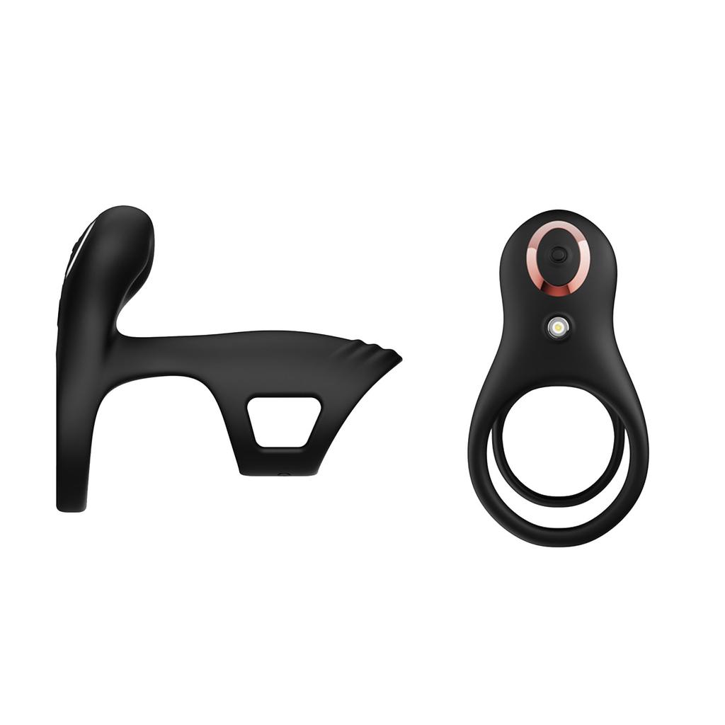 Men's Silicone Rechargeable Wearable Double,vibrating Single,ring Delay Ejaculation Control Ring/ Ring.