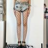 Large Fishnet Stockings For Women Pantyhose Thigh Hight Fishnet Tights Ladies Fish Net Tights Plus Size One Size For Party Y2K