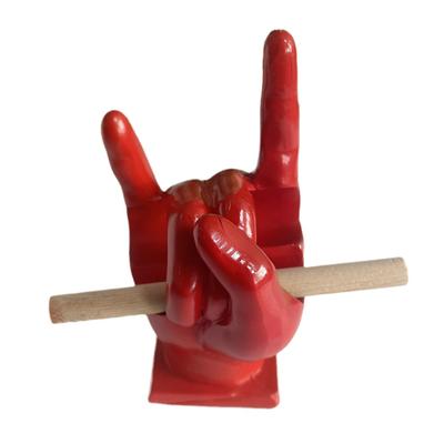 Drum Stick Holder Display Storage Hand Drumsticks Holder Rock Hand Display Rack Room Decor Resin Funny Stand Drum Sticks