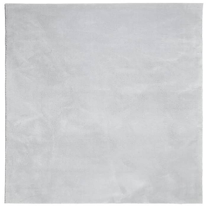 VidaXL Soft and Washable Short Pile Rug Grey 160x160 Cm 375078