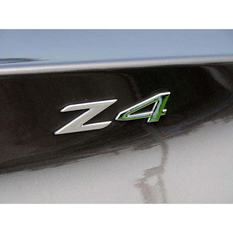 3D ABS Adhesive Chrome Black Car Rear Trunk Badge Decal For Z4 E85 E89 G29 Z4 Logo Emblem Letters Sticker Auto Accessories