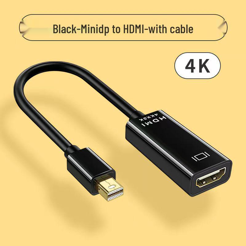 4K MiniDP to HDMI Adapter Cable: Connect Laptops to Monitors/Projectors