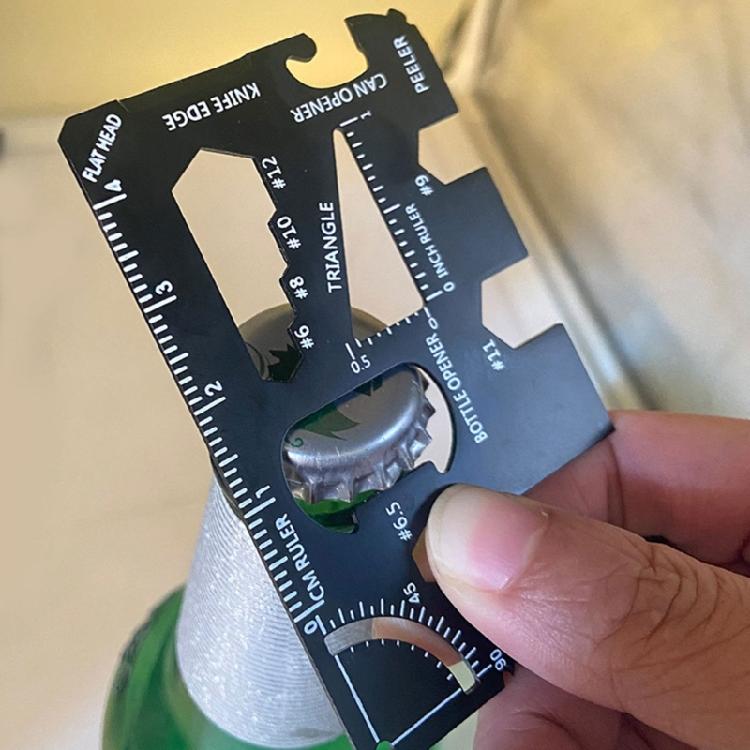 15 in 1 Survival Combination Tool Card Stainless Steel Survival Pocket Tool