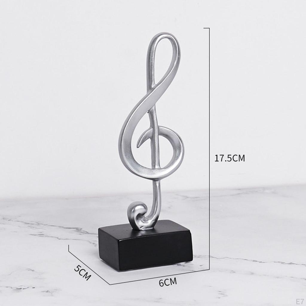 Creative Music Note Figurine Resin Statue Sculpture Artwork for and home Decoration
