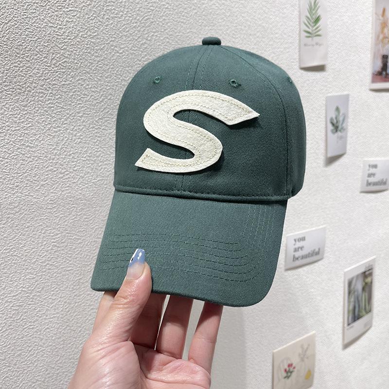 Șapcă de baseball clasică pentru femei, design gotic cu litera S cu broderie, șapcă ușoară și respirabilă în aer liber