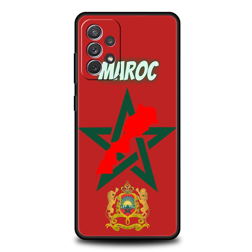 Moroccan flag Maroc Morocco Phone Case For Samsung A15 A13 A35 A55 A51 A71 A41 A31 A21S A03S A05 A23 A25 A33 A53 A73 5G Cover