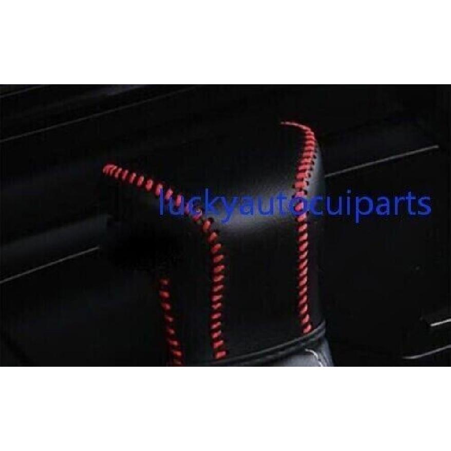 Fit For Lexus LX570 2016-2021 Black Leather Console Gear Shift Knob Cover 1PCS