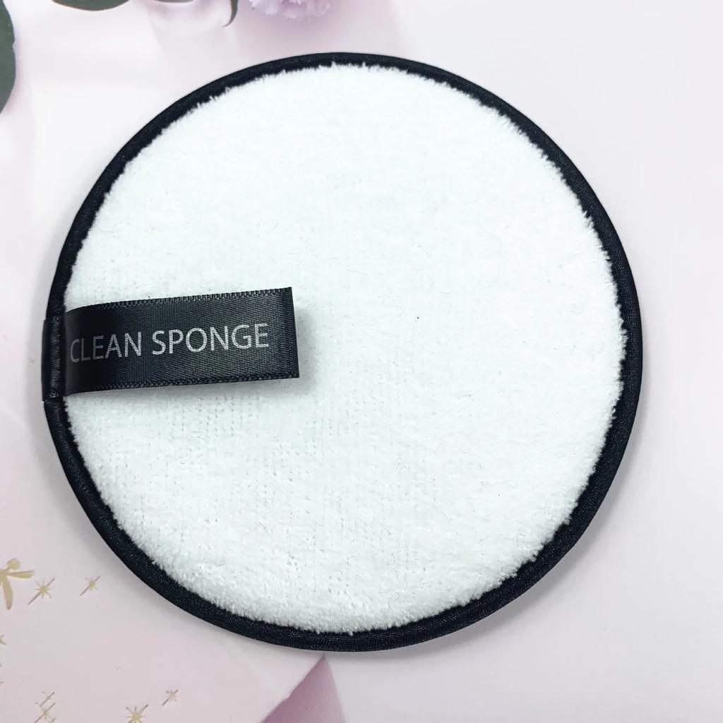 Round Shape Reusable Magic Facial Makeup Remover Sponge Cleaning Pad Lazy Water Face Cleansing Puff