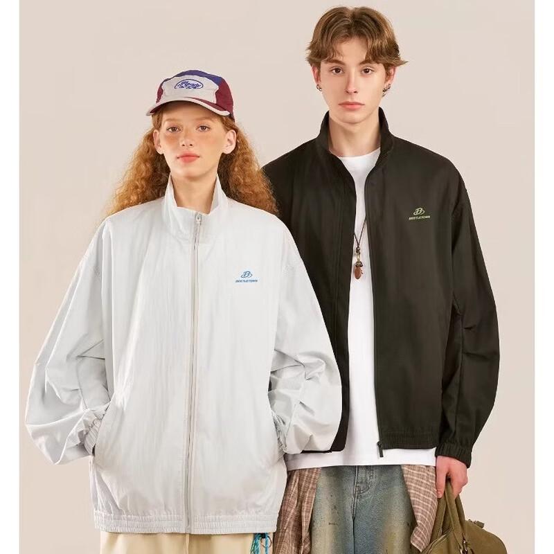 BEETLE TOWN Women s Lightweight Waterproof Stand Collar Jacket S светло-серый