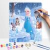 Disney Digital Oil Painting Art Kit Frozen Ice Queen Handmade Coloring Painting Home Decor