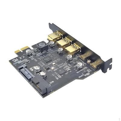 Carte d'extension USB PCIe Hub PCIe vers 3.0 Type C, USB 3.2 Gen1 Controller Riser