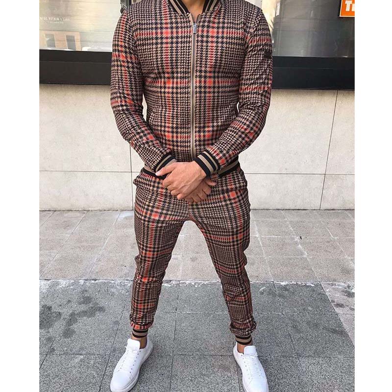 Hombres 3D Plaid Sports Suit Gentlemen Sets Chaqueta Hombres Set Chándal  fitness Moda Cremallera 2 Piezas Conjuntos Hombre Ropa Deportiva Traje  Hombres comprar a buen precio — entrega gratuita, reseñas reales con