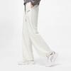 Li Ning Fitness Series Embroidered Letter Print Cuffed Knitted Sports Pants Women Pants Off-White AKLT480-1