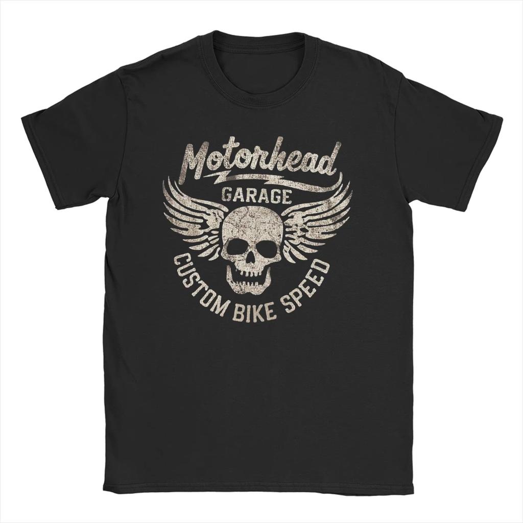 Męska Damska Koszulka Bawełniana Heavy Metal Motorhead Band Zabawna Koszulka z Krótkim Rękawem z Okrągłym Dekoltem Koszulki z Nadrukiem