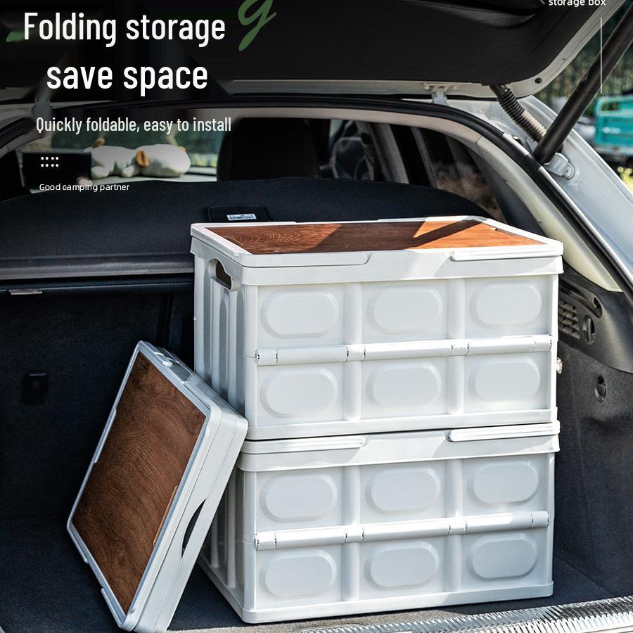 Outdoor Camping Truhe mit Holzdeckel und Griff