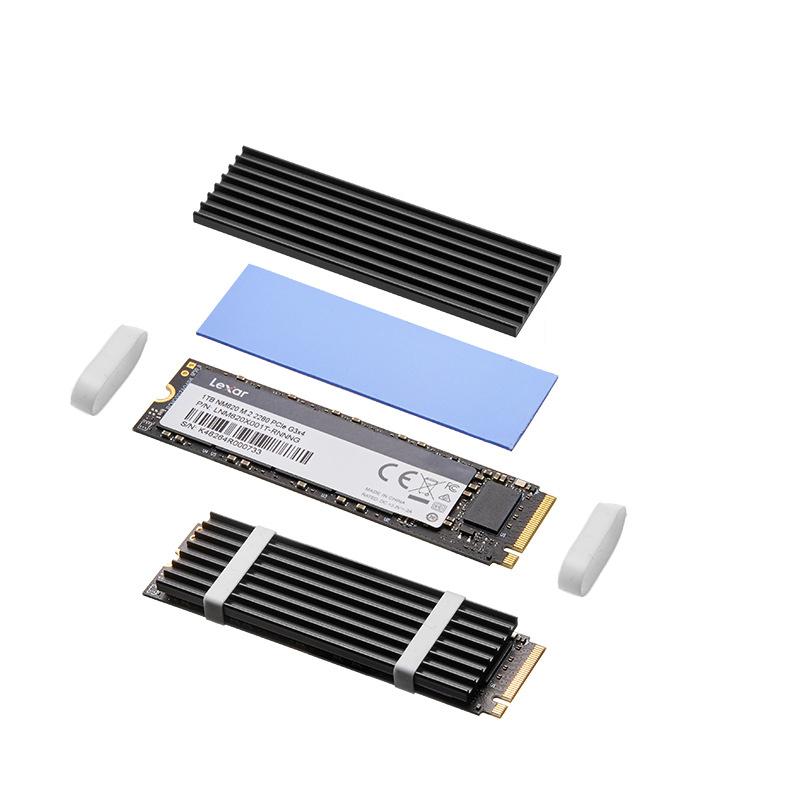 GPUHLOD M.2 SSD Heatsink M2 2280 Solid State Hard Disk Aluminum Radiator with Thermal Silicone Pad PS5 Desktop PC NGFF NVME