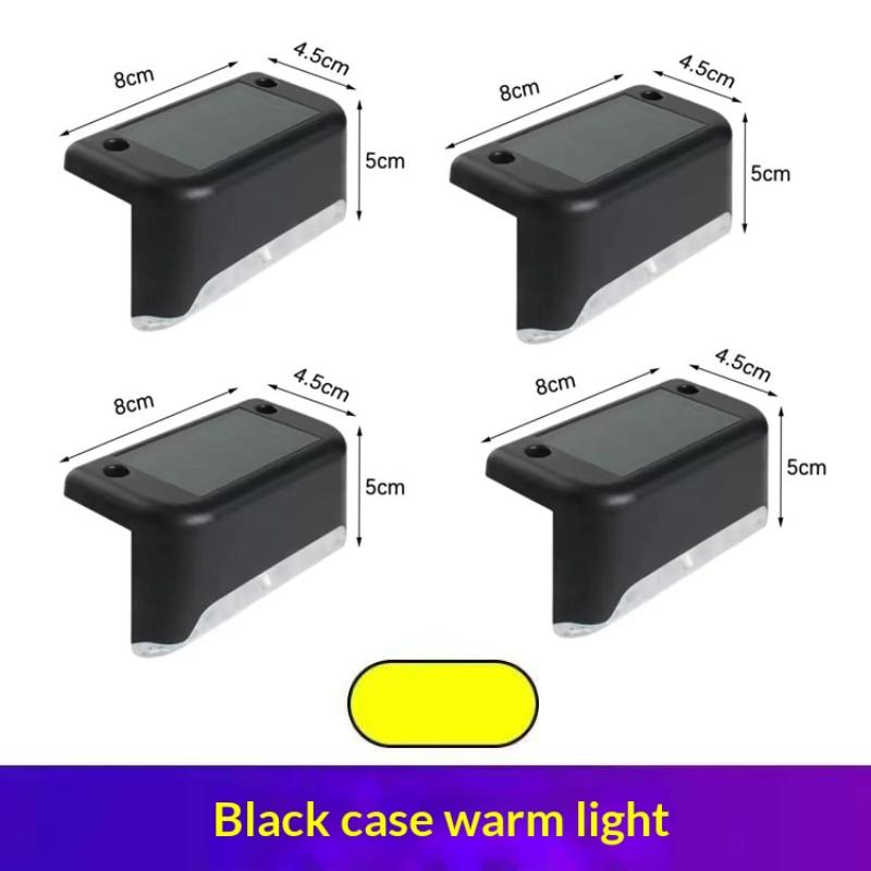1/4 Pcs Led Solar Deck Light Outdoor Ip44 Waterproof Solar Power Garden Lamps For Railing Stairs Step Fence Yard Patio Pathway